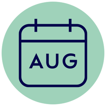August month calendar icon