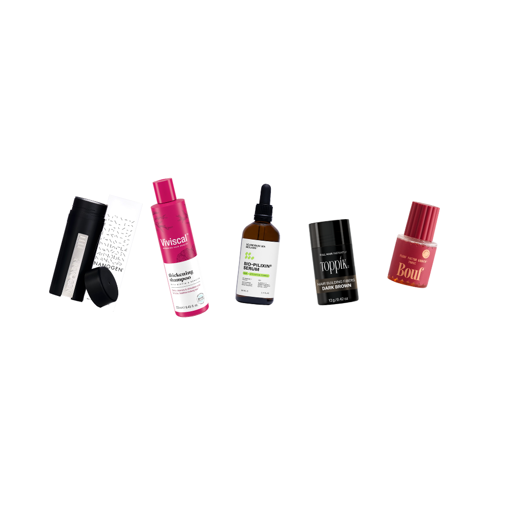 Four mens hair loss products