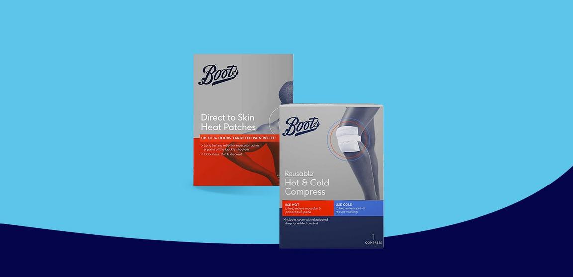 Direct to skin heat patch and reusable hot and cold compress